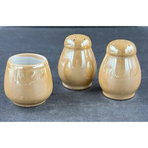 Vintage Set Of Lusterware Made In Japan Salt Pepper Toothpick Holder Antique